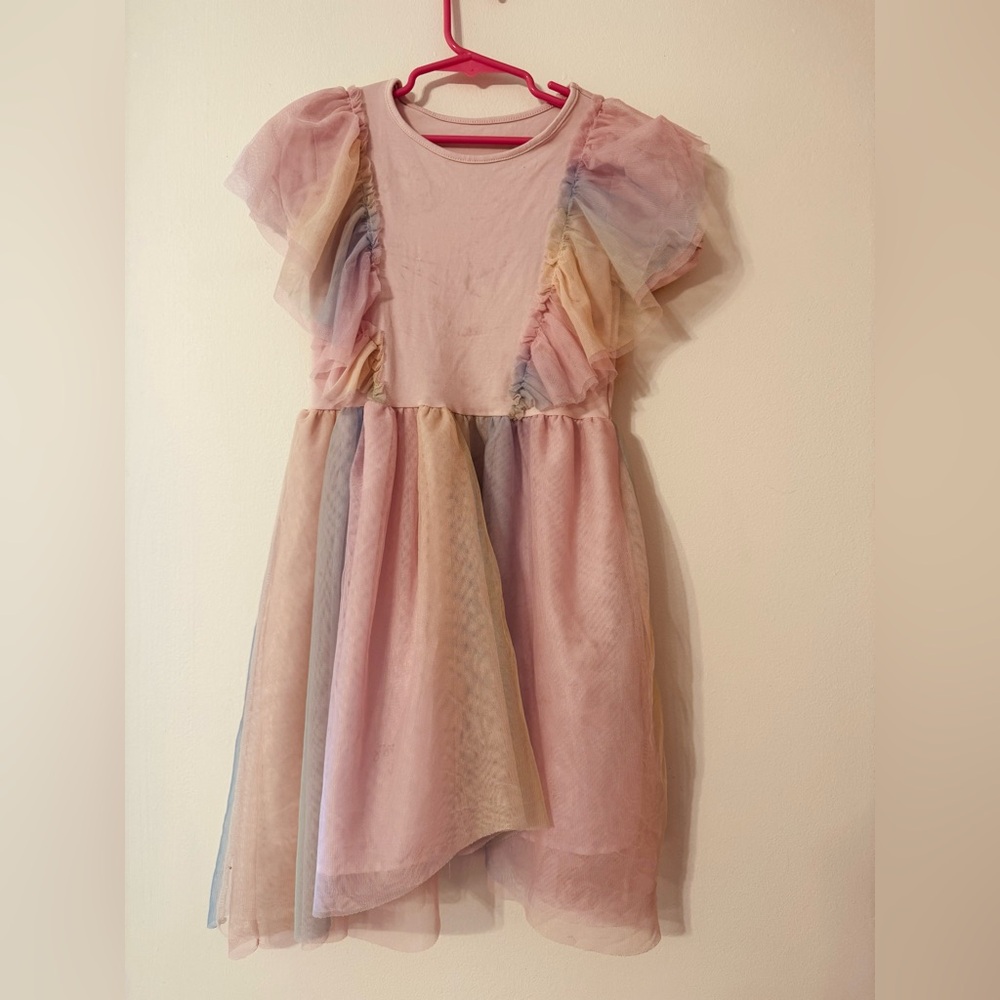 H&M Soft Pink Rainbow Tulle Girl’s Dress